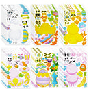 36Pcs Easter Mix and match Make A Face Animal Stickers