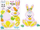 36Pcs Easter Mix and match Make A Face Animal Stickers