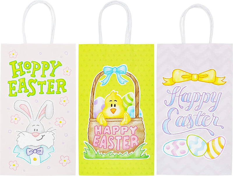 36Pcs Easter Paper Gift Bags with Handles