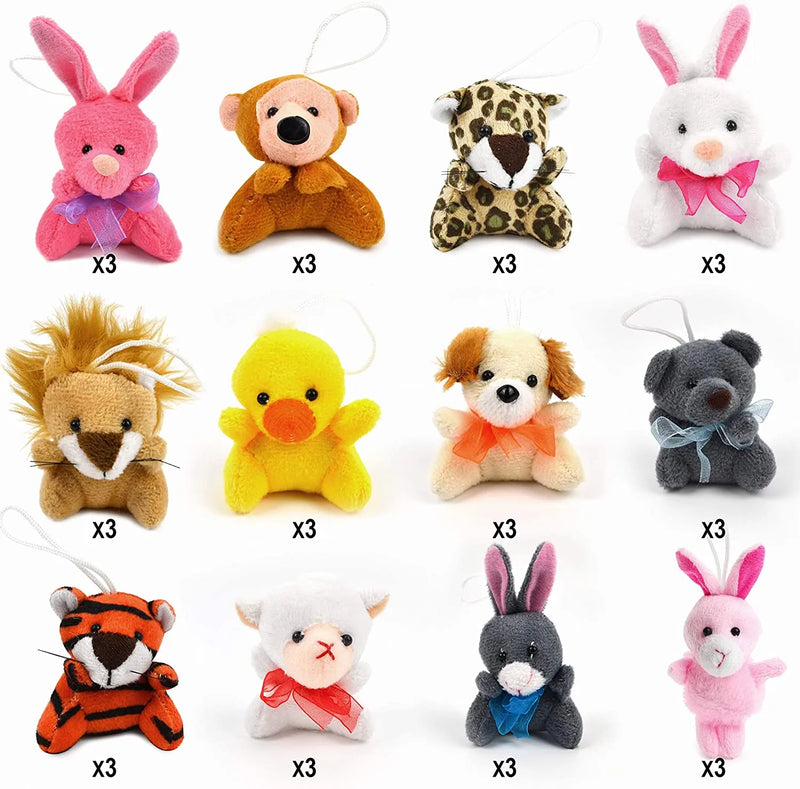 36Pcs Animal Plush Toys Prefilled Easter Eggs