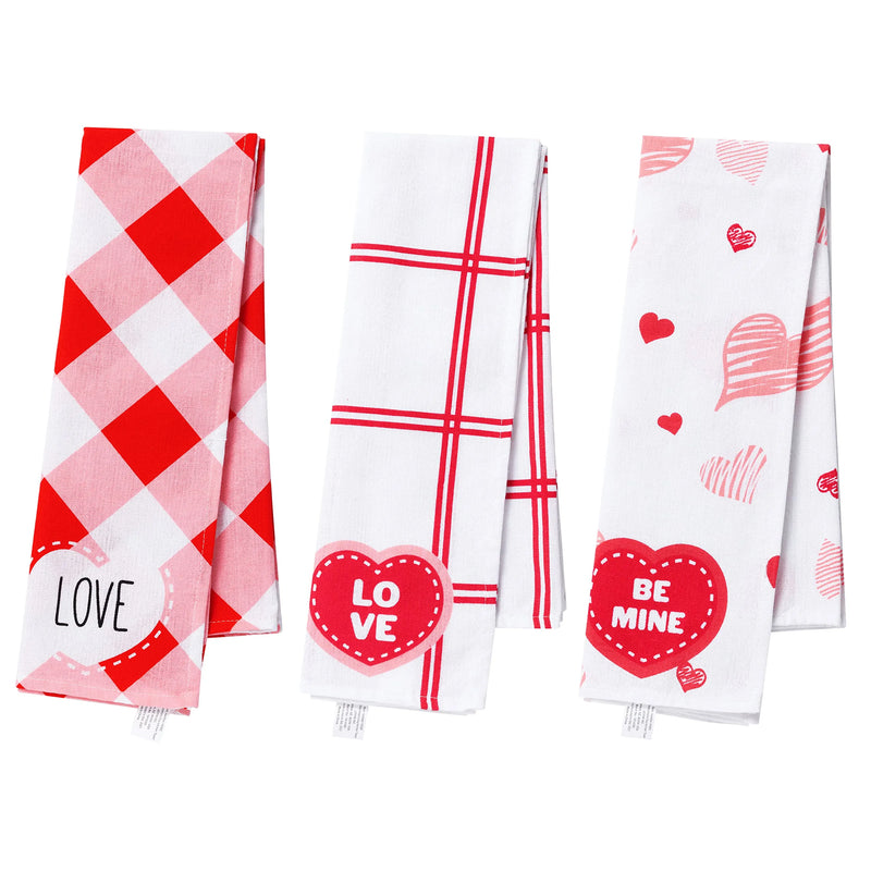 3Pcs Valentines Day Kitchen Towel