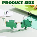 3Pcs St. Patrick Day Shamrock Glasses with Metal Glasses Frames