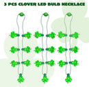 3Pcs St Patrick's Day Light Up Necklaces
