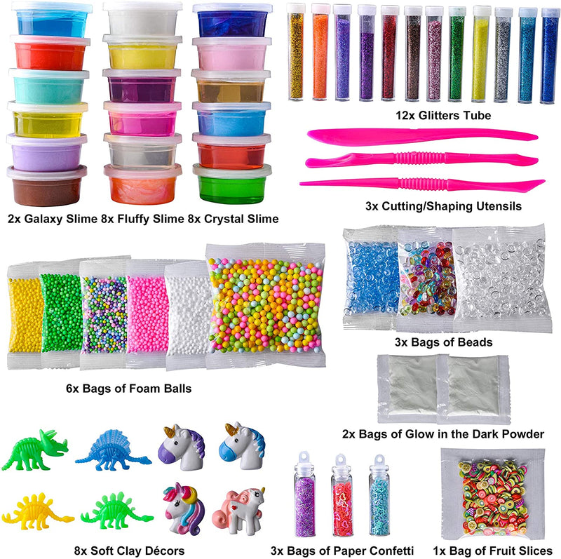 DIY Slime Set with 18 Slime and 38 Accessories