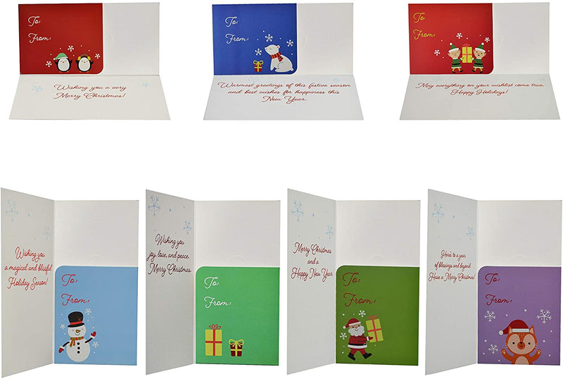 42 Pcs Cute Cartoon Christmas Greeting Cards