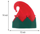 Blinking Light-up Plush Red Santa Hat + Blinking Light-up Elf, 2 Pcs