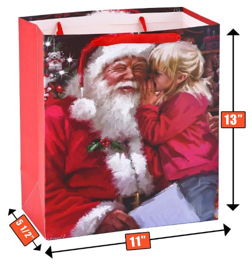 Christmas Gift Bags Bulk With Handles And Name Tags, 12pcs