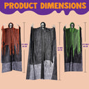 3 Pcs Halloween Hanging Grim Reapers, one 67in Two 47in Grim Reapers