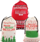 Large Gift Bags Santa Sacks, 3 Pack