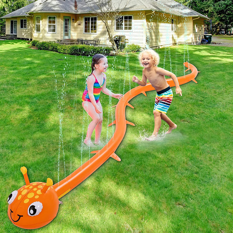 SLOOSH - Orange Caterpillar Wiggling Sprinkler