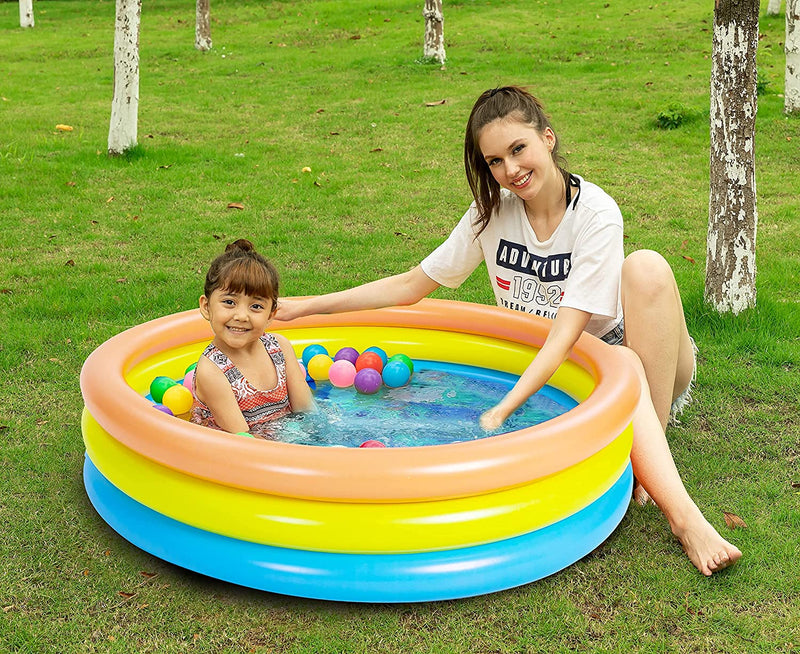 SLOOSH - Multicolor (3 Color Rings) Inflatable Swimming Pool Set