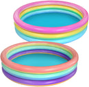 SLOOSH - 2 Packs 45in Multicolor (6 Color Rings) Inflatable Baby Swimming Pool Set