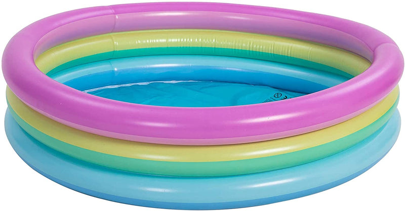 SLOOSH - 2 Packs 45in Multicolor (6 Color Rings) Inflatable Baby Swimming Pool Set