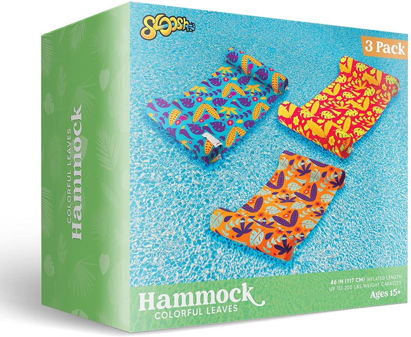 SLOOSH - 4-in-1 Flower Hammock Inflatable Pool Float, 3 Pack