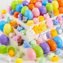 48Pcs 2.3in Pre-filled Easter Eggs Containing Mochi Squishy Toys for Easter Egg Hunt
