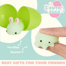 48Pcs 2.3in Pre-filled Easter Eggs Containing Mochi Squishy Toys for Easter Egg Hunt