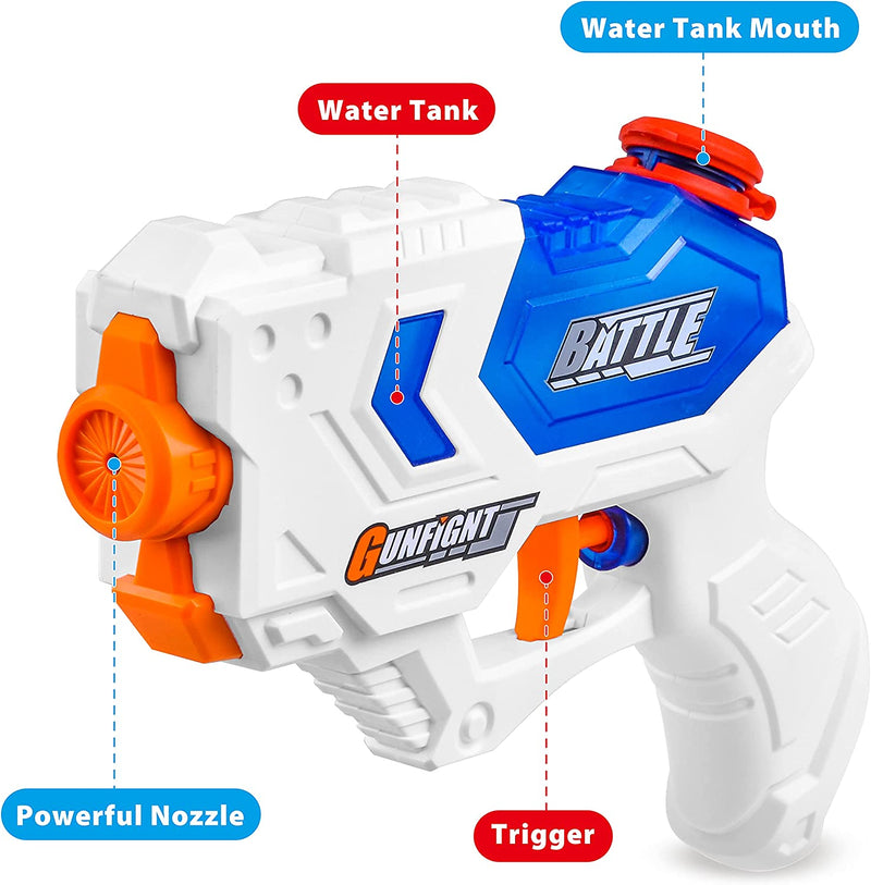 4 Pack Hand Pistol Squirt Toy Water Gun