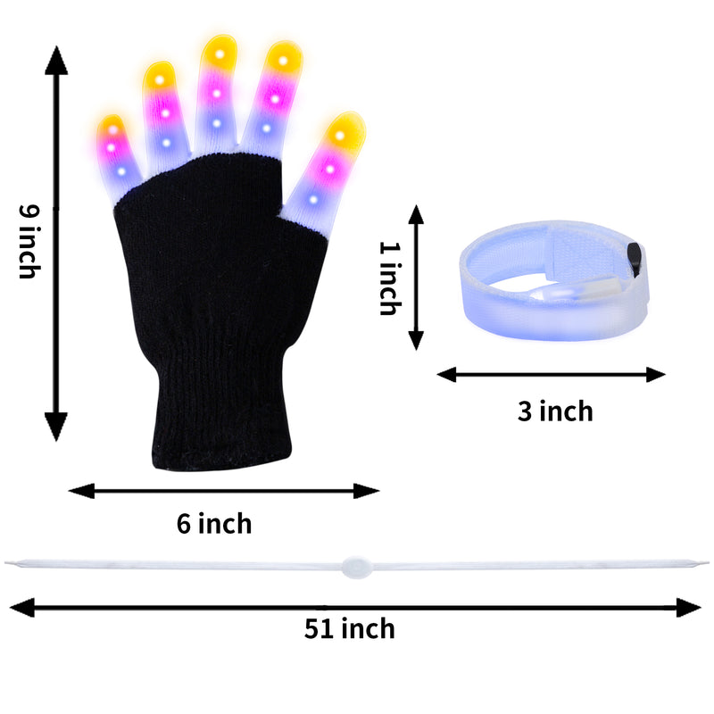 LED Gloves Laces and Bracelet