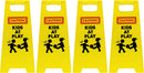 4 pcs Caution! Kids at Play! Warning Board Sign