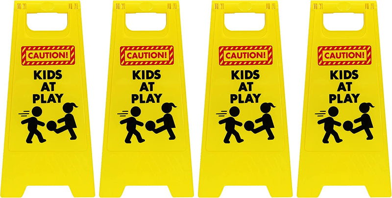 4 pcs Caution! Kids at Play! Warning Board Sign
