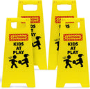 4 pcs Caution! Kids at Play! Warning Board Sign