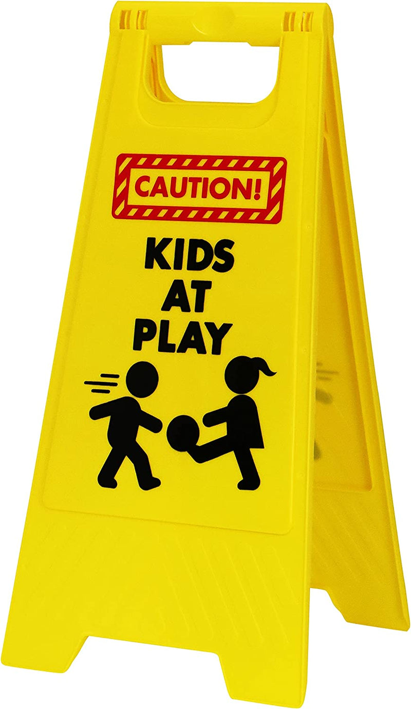 4 Pcs 24 Inch Large Slow Down Kids At Play Sign - Reflective Kids Playing Sign For Street Double Sided Children At Play Safety Signs For Street