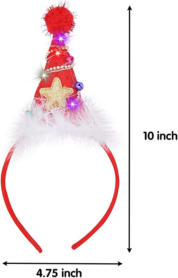 4 Piece Light-Up Christmas Headbands