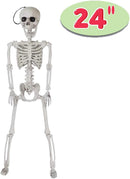 24in Pose-N-Stay Full Body Skeleton Plastic Bones