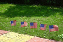 10in American Flags with Handheld Wooden Sticks, 24 Pcs