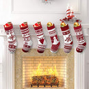 18in Knit Christmas Stockings, 6 Pack