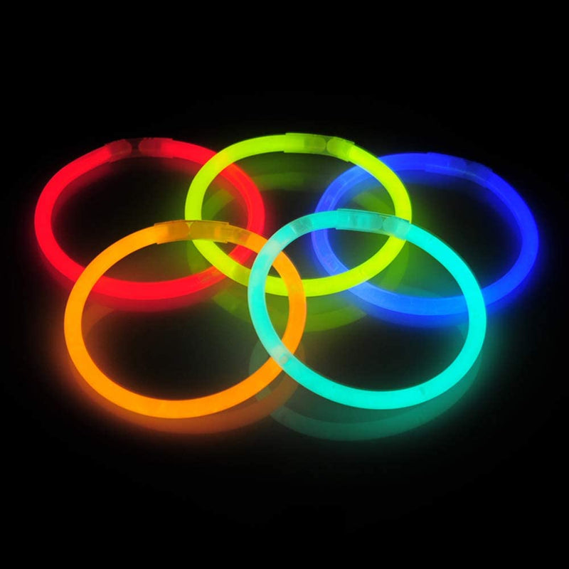 100 Glow Sticks Bracelets Necklaces Party Favors Disco Rave Bag Fillers  Toys 8”, 25 - Harris Teeter