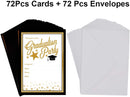 Graduation Cards with Envelopes and 1 Box, 72 Pcs