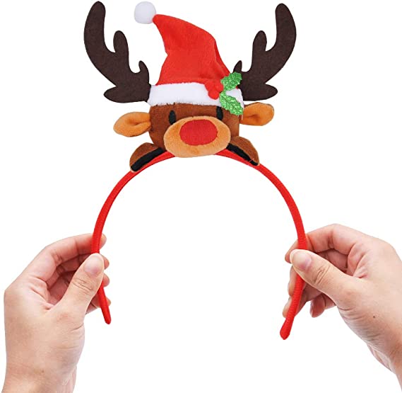 8 Christmas Headbands With Assorted Design