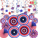 July 4th Party Supplies, 48 Pcs