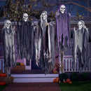 5 Pcs Halloween Hanging Grim Reapers, one 47in, Four 35in Skeleton Ghost