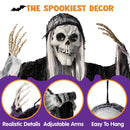 5 Pcs Halloween Hanging Grim Reapers, one 47in, Four 35in Skeleton Ghost