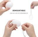 60Pcs White Plastic Egg Ornaments