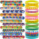 60Pcs Easter Slap Bracelets Silicone Wristbands Set