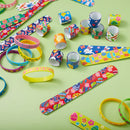 60Pcs Easter Slap Bracelets Silicone Wristbands Set