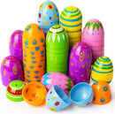 60Pcs Printed Easter Egg Shells