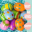 60Pcs Printed Easter Egg Shells