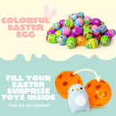 60Pcs Printed Easter Egg Shells