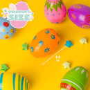 60Pcs Printed Easter Egg Shells