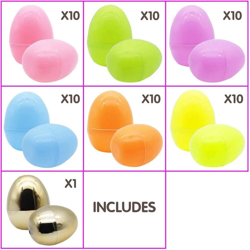 60Pcs Pastel Easter Egg Shells 2.3in