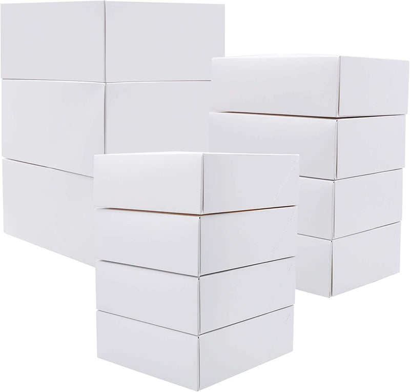 White Cookie Boxes With Window (assorted Sizes), 20 Pcs
