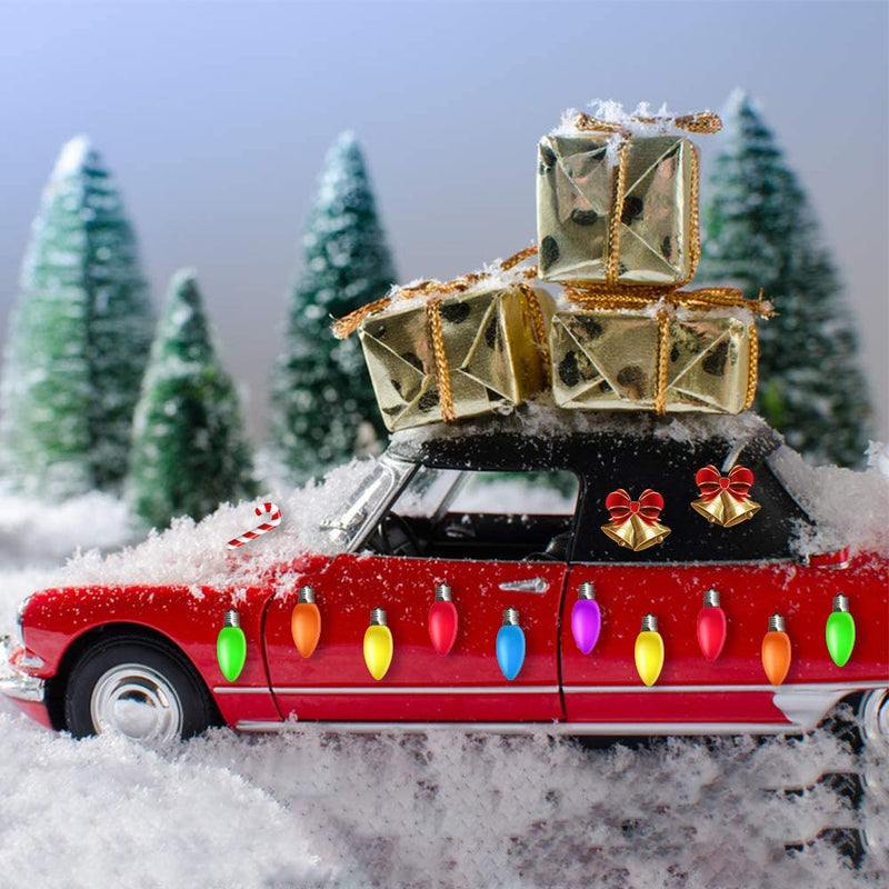 18 Pieces Jumbo Automotive Christmas Light & Ornaments Magnet