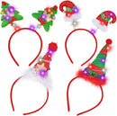 4 Piece Light-Up Christmas Headbands