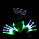 Halloween LED Gloves and Light Up Glasses