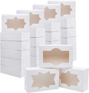8.75in White Cookie Boxes With Window, 24 Pcs