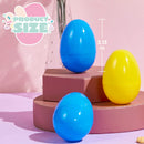 72Pcs Colorful Bright Plastic Easter Egg Shells 3.15in